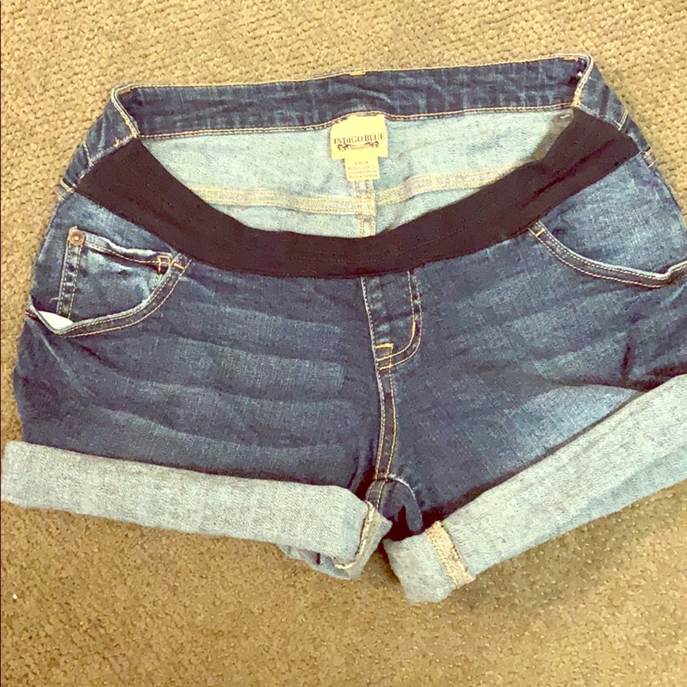 Maternity jean shorts